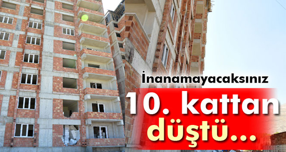 10. kattan düşen ustayı ölümden ‘köpük’ kurtardı