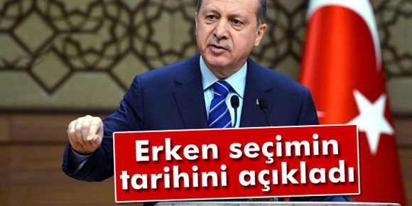 Erdoğan: 1 Kasımda seçim yapılacak