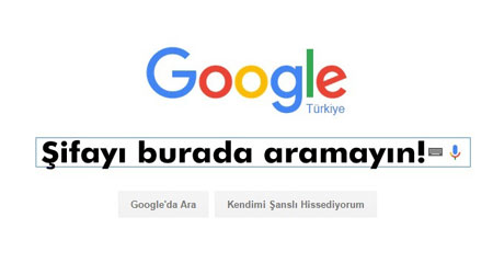 Şifayı Googleda aramak da hastalık