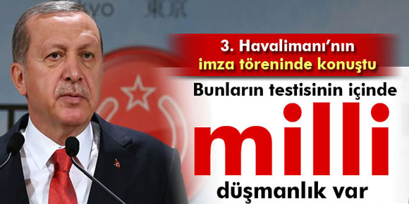 Erdoğan: Bunların testisinin içinde milli düşmanlık var