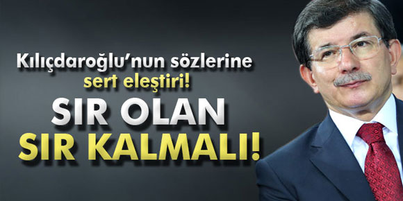 Davutoğlu: Sır olan sır kalmalı