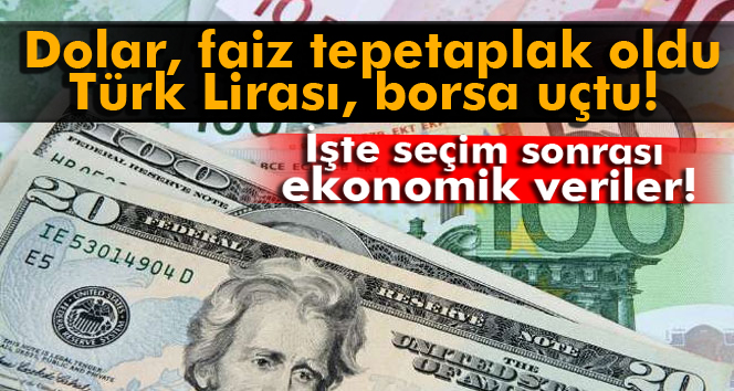 Dolar, faiz tepetaklak oldu! Türk Lirası, borsa uçtu