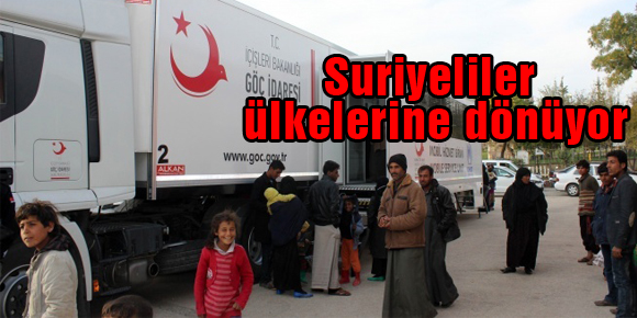 Suriyeliler ülkelerine dönüyor