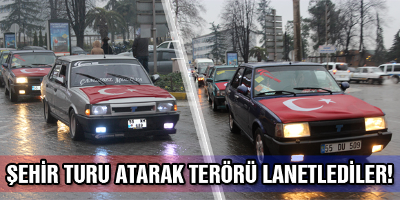 ŞEHİR TURU ATARAK TERÖRÜ LANETLEDİLER!