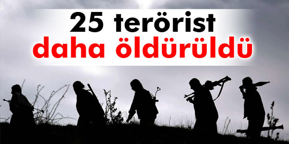 25 terörist daha öldürüldü