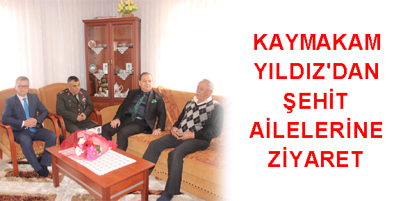 KAYMAKAM YILDIZDAN ŞEHİT AİLELERİNE ZİYARET