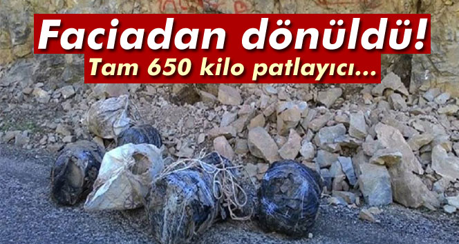 Tuncelide 650 kilo patlayıcı ele geçirildi