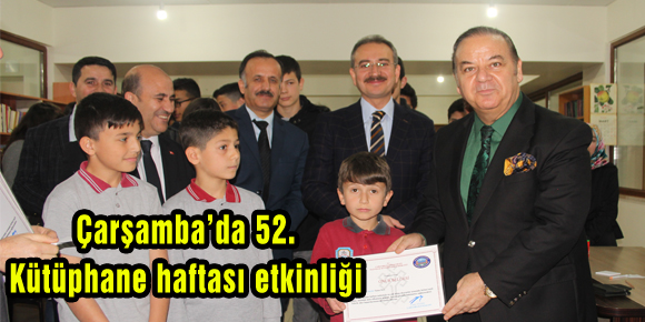 ÇARŞAMBA’DA 52. KÜTÜPHANE HAFTASI ETKİNLİĞİ