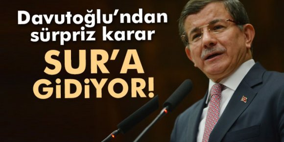 Başbakan Davutoğlu Diyarbakıra gidecek