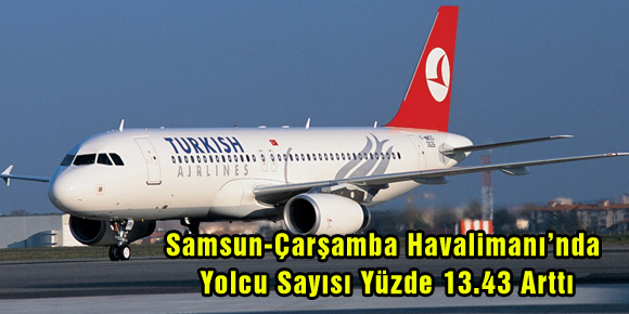 Samsun-Çarşamba Havalimanı’nda Yolcu Sayısı Yüzde 13.43 Arttı
