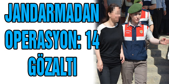 JANDARMADAN OPERASYON: 14 GÖZALTI