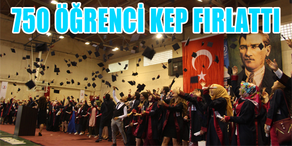 750 ÖĞRENCİ KEP FIRLATTI