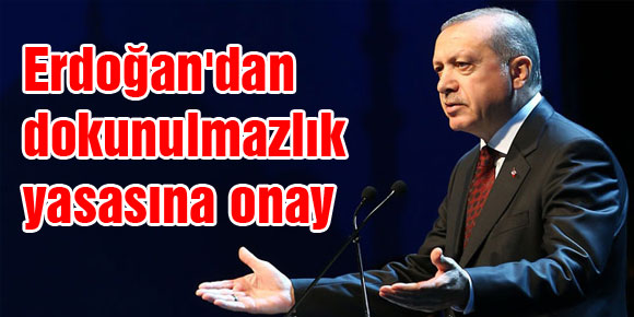 Erdoğandan dokunulmazlık yasasına onay