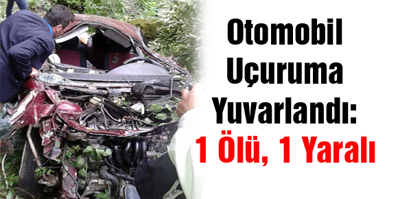 Otomobil Uçuruma Yuvarlandı: 1 Ölü, 1 Yaralı