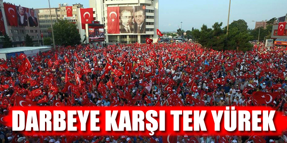 Samsun darbeye karşı tek yürek oldu