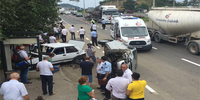 Fatsa'da trafik kazası: 6 yaralı