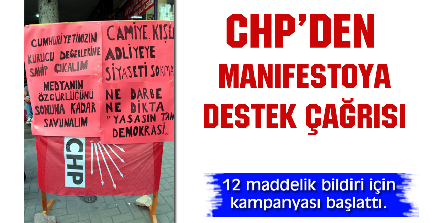 CHP’den manifestoya destek çağrısı