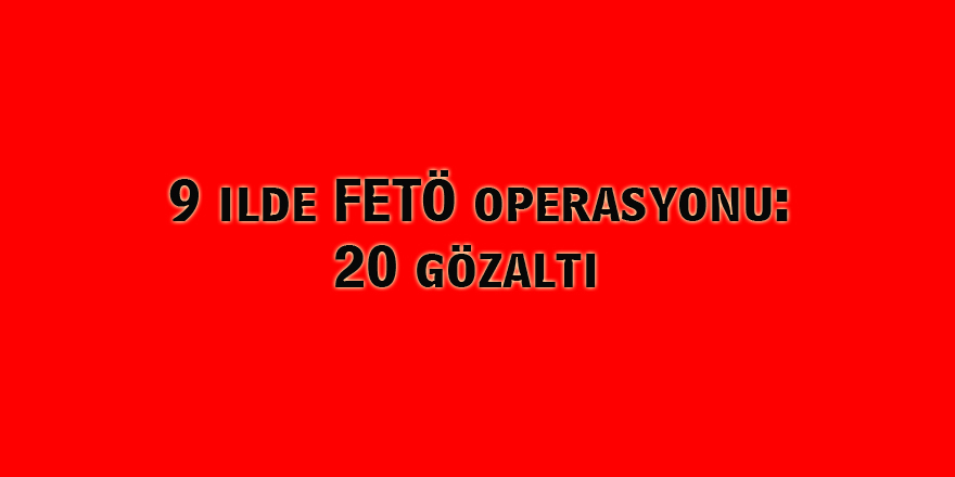  9 ilde FETÖ operasyonu: 20 gözaltı