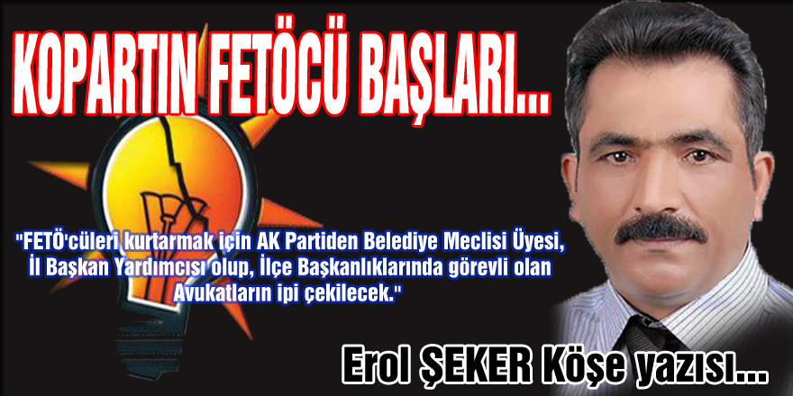 AK PARTİDE Kİ FETÖCÜ BAŞLARI KOPARTIN!!.