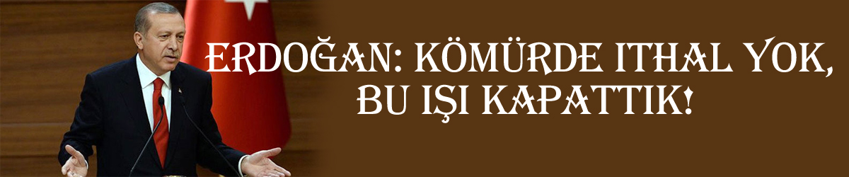 Erdoğan: Kömürde ithal yok, bu işi kapattık!