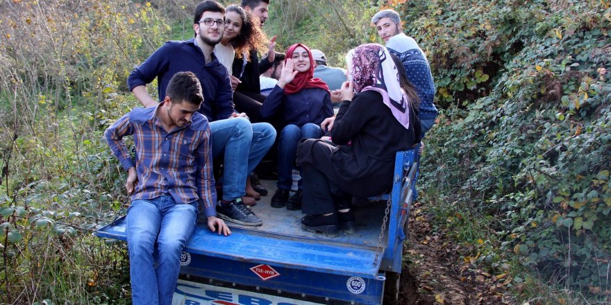 Patpatla hasada giden öğrencilerin ilginç anları