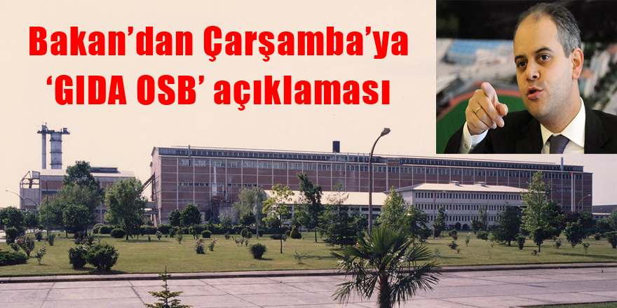 Bakan’dan Çarşamba’ya ‘GIDA OSB’ açıklaması