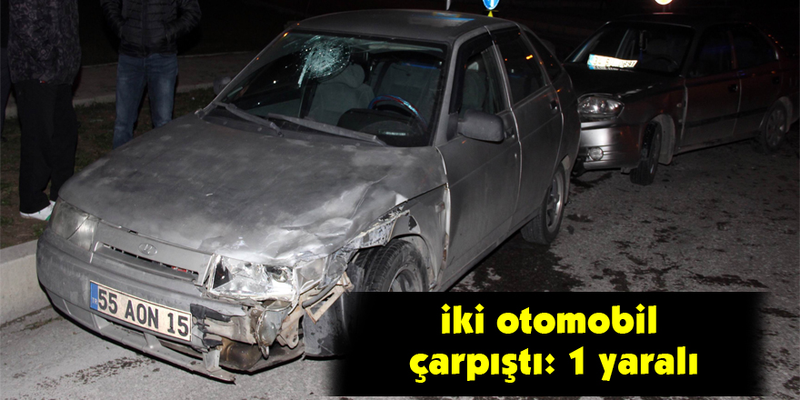 Samsun'da iki otomobil çarpıştı: 1 yaralı