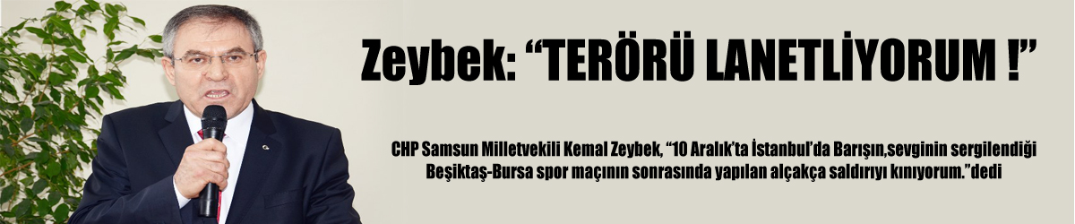 Zeybek: “TERÖRÜ LANETLİYORUM !”