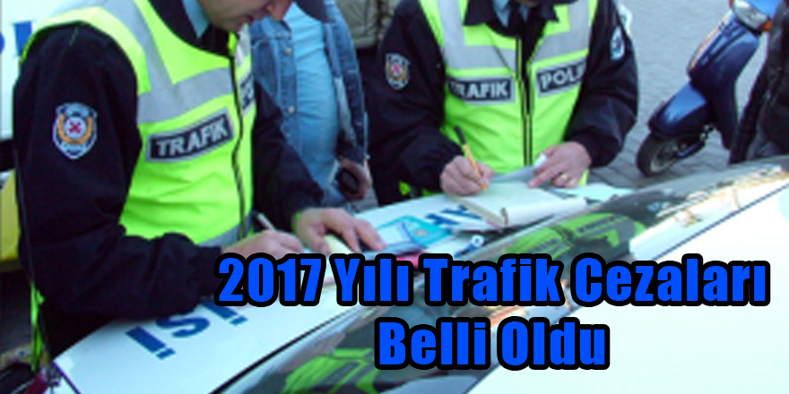 2017 Yılı Trafik Cezaları Belli Oldu