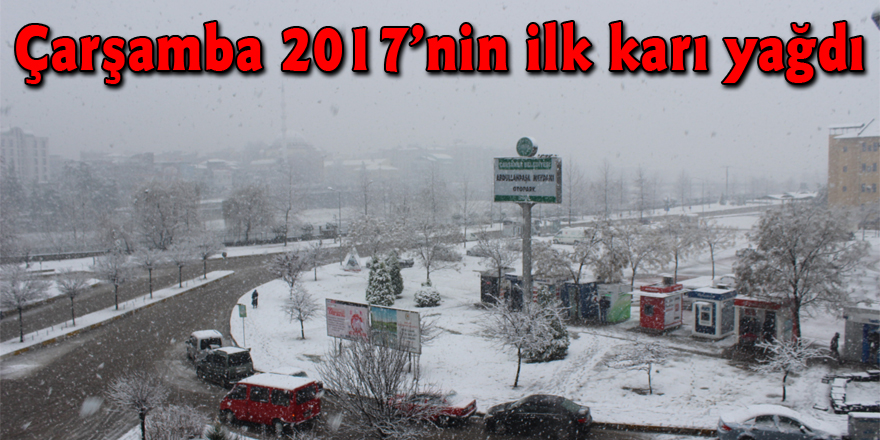 Çarşamba 2017’nin ilk karı yağdı