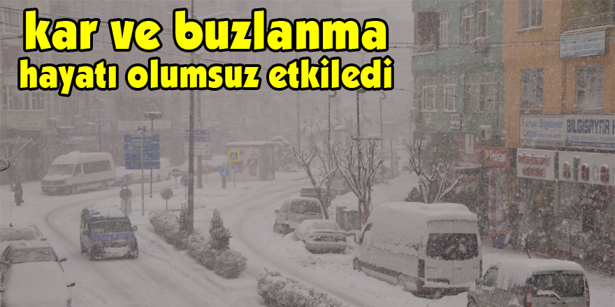 Bafra’da kar ve buzlanma hayatı olumsuz etkiledi