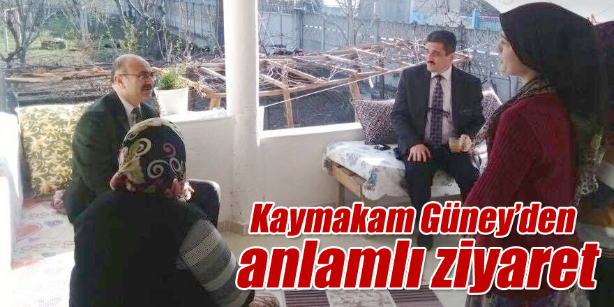 Kaymakam Güney’den anlamlı ziyaret