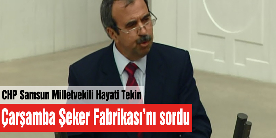 Tekin Çarşamba Şeker Fabrikası’nı sordu