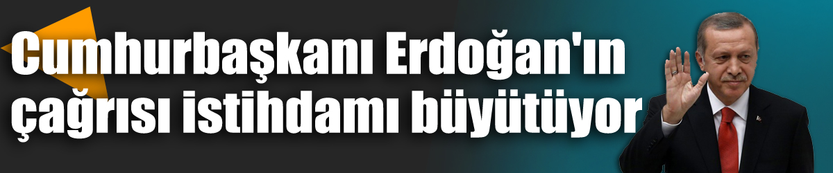 Cumhurbaşkanı Erdoğan'ın çağrısı istihdamı büyütüyor