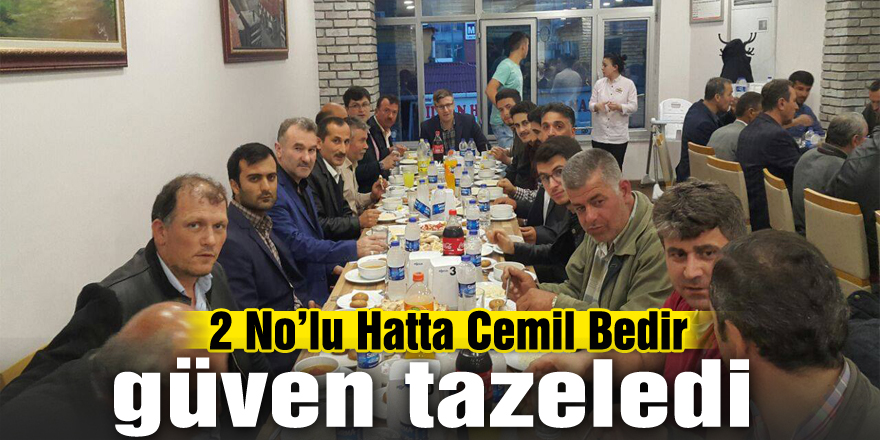 2 No’lu Hatta Cemil Bedir güven tazeledi