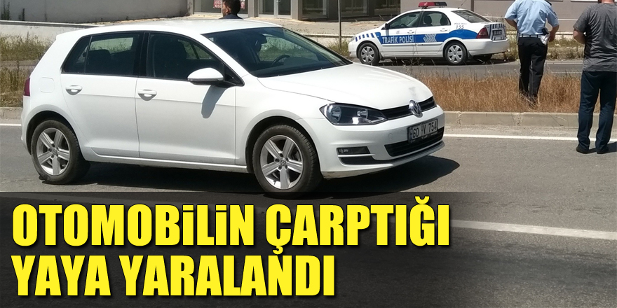 Otomobilin çarptığı yaya yaralandı