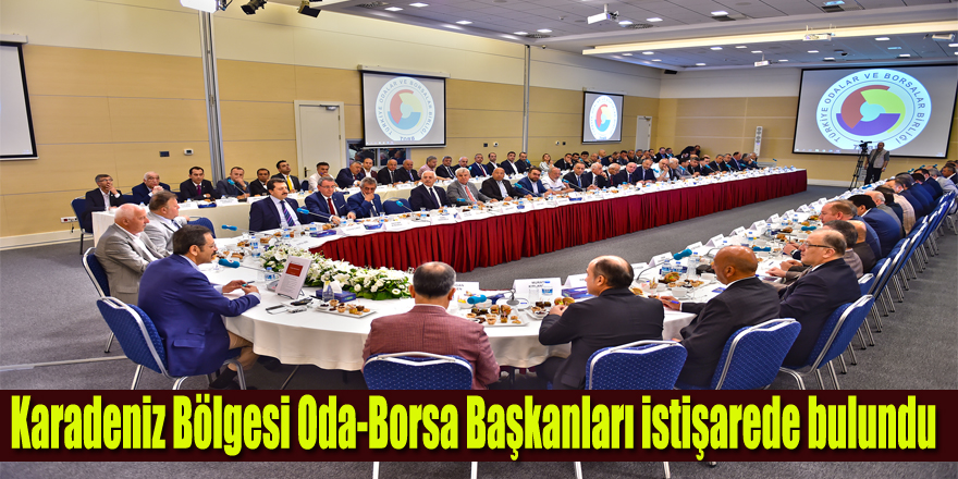 Karadeniz Bölgesi Oda-Borsa Başkanları istişarede bulundu