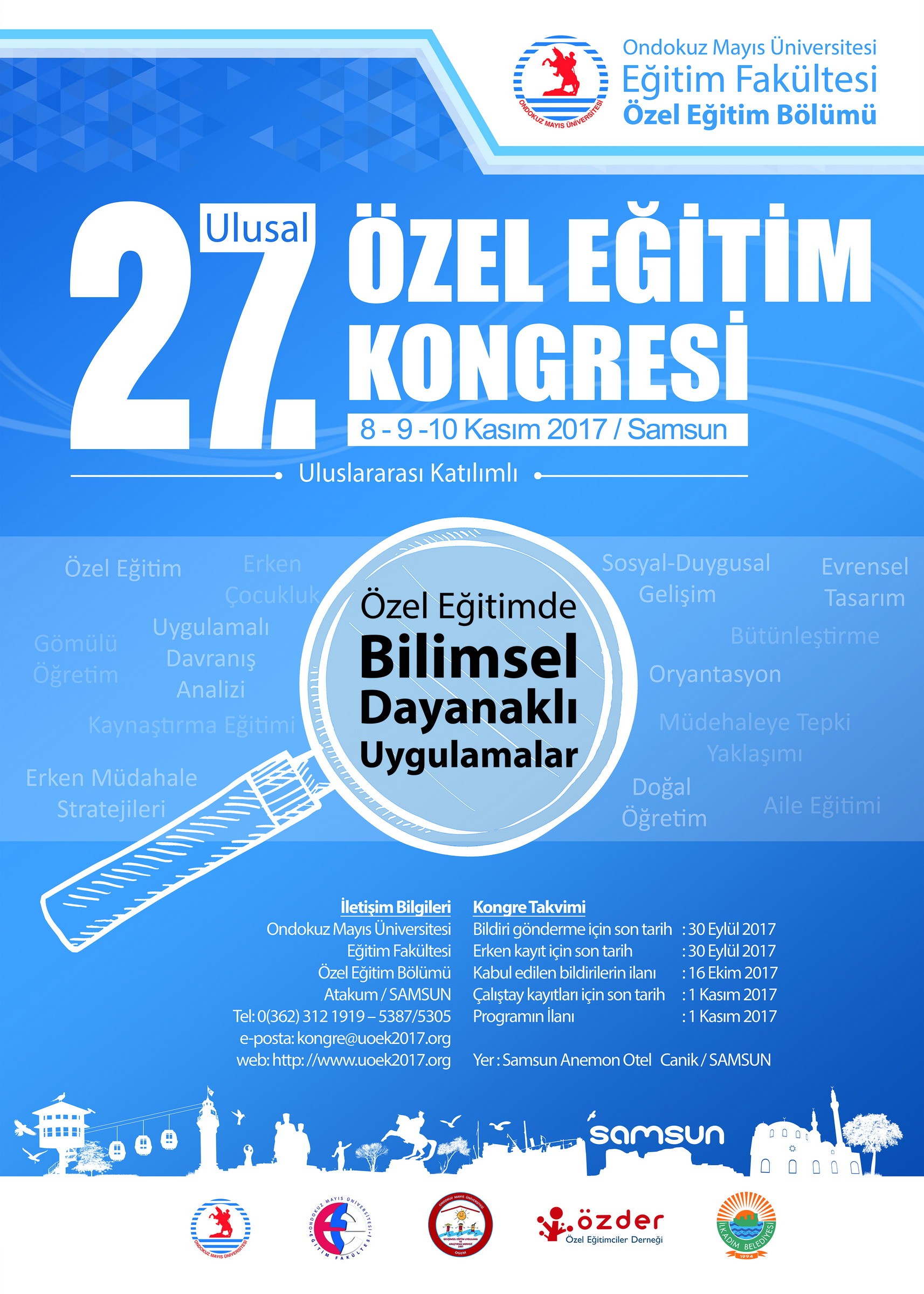 “27. Ulusal Özel Eğitim Kongresi” Samsun’da yapılacak