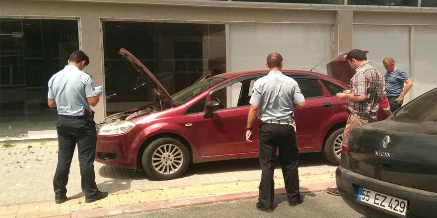 Şüpheli otomobil polisi alarma geçirdi