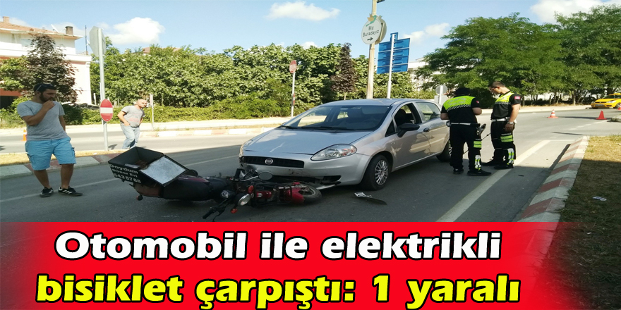 Samsun’un Bafra ilçesinde otomobil ile çarpışan elektrikli bisiklet sürücüsü yaralandı.