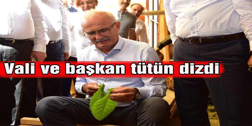 Vali ve başkan tütün dizdi