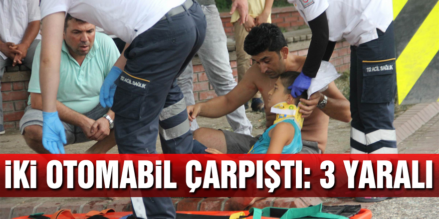 Samsun'da iki otomobil çarpıştı: 3 yaralı