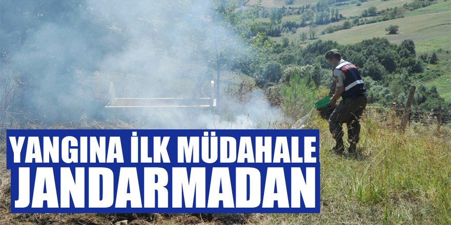 Yangına ilk müdahale jandarmadan