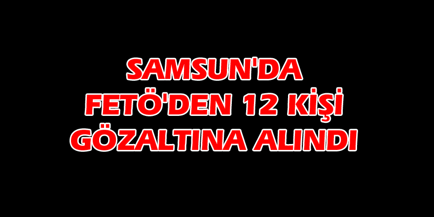Samsun'da FETÖ'den 12 kişi gözaltına alındı