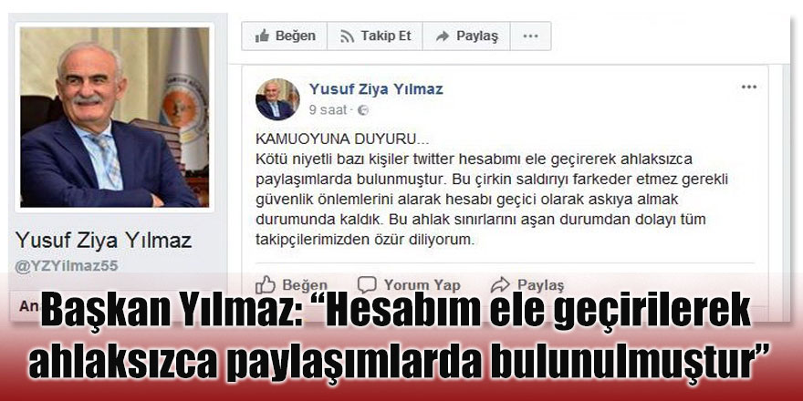  “Hesabım ele geçirilerek ahlaksızca paylaşımlarda bulunulmuştur”