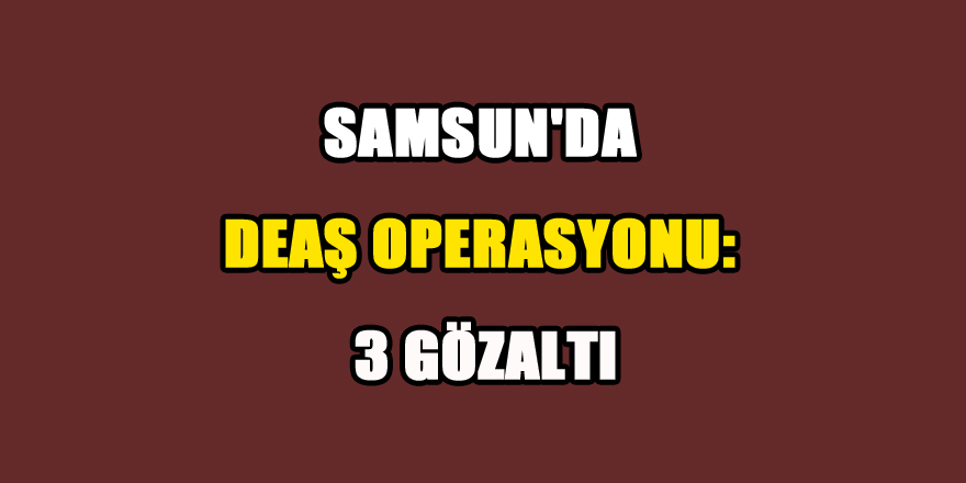 Samsun'da DEAŞ operasyonu: 3 gözaltı 