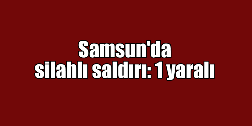 Samsun'da silahlı saldırı: 1 yaralı