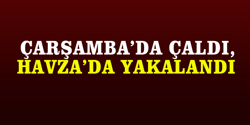 Çarşamba’da çaldı, Havza’da yakalandı