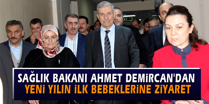 Sağlık Bakanı Ahmet Demircan'dan yeni yılın ilk bebeklerine ziyaret