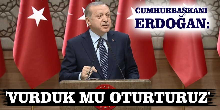 Cumhurbaşkanı Erdoğan: 'Vurduk mu oturturuz'